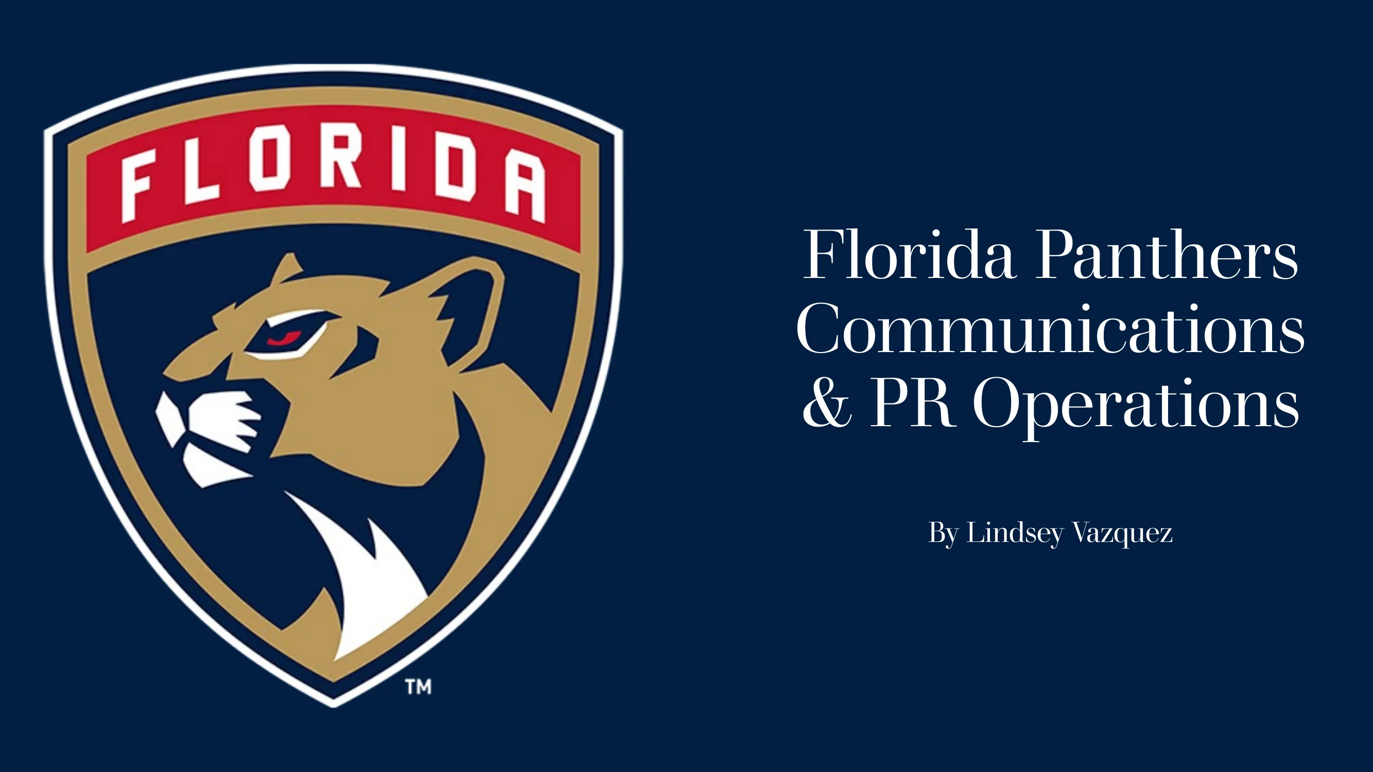 Comunicaciones y Operaciones de PR Florida Panthers